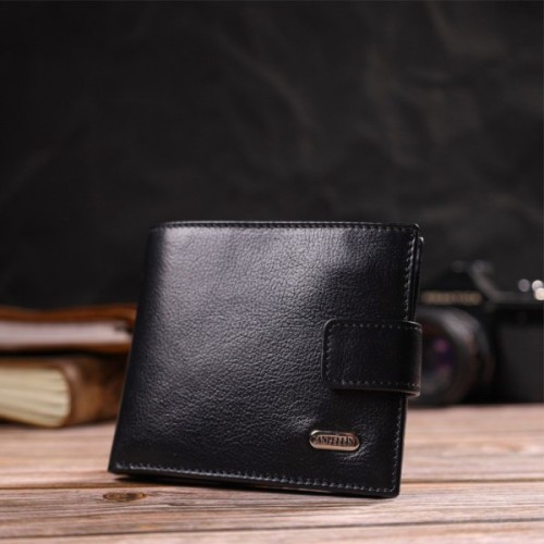 Гаманець Canpellini З натуральної шкіри Чорний (21772)