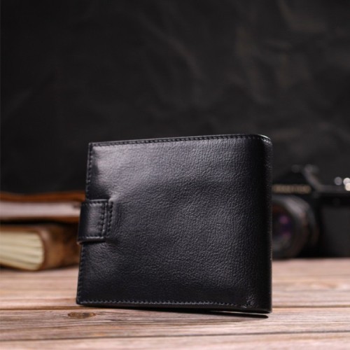 Гаманець Canpellini З натуральної шкіри Чорний (21772)