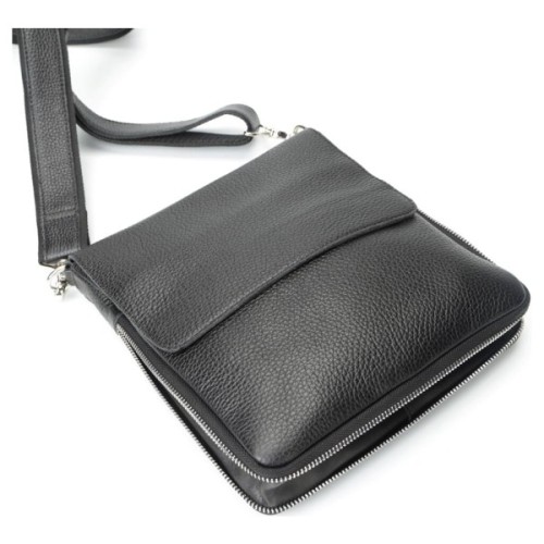 Сумка Shvigel Шкіряна Чорна (11016)