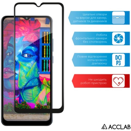 Скло захисне ACCLAB Full Glue Xiaomi Poco C50 Black (1283126589713)