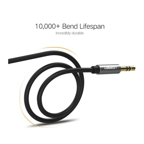 Кабель мультимедійний 3.5mm M to 3.5mm M 3.0m AV119 black Ugreen (10736)