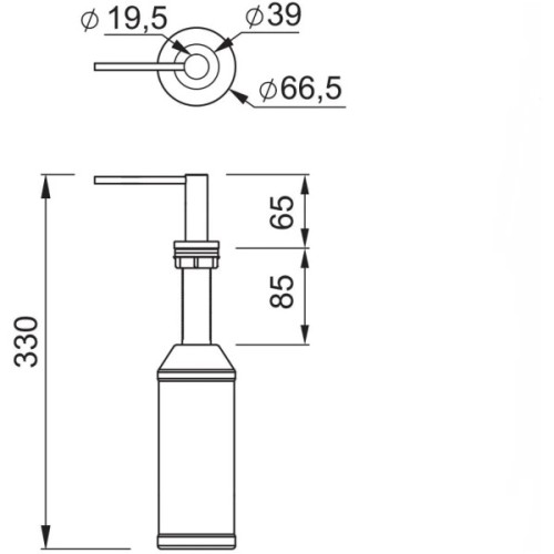 Дозатор для рідкого мила Elleci ADI02304BK