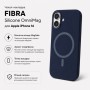 Чохол до мобільного телефона BeCover FIBRA Silicone OmniMag Apple iPhone 16 Deep Blue (716226)