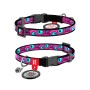 Нашийник для тварин WAUDOG Nylon з QR паспортом "Око монстра" пластиковий фастекс XS 20-30 см (279-4049)