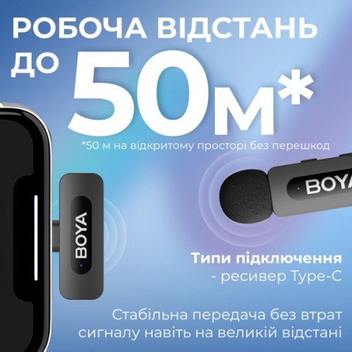 Мікрофон Boya BY-V20 Type-C Black (BY-V20)
