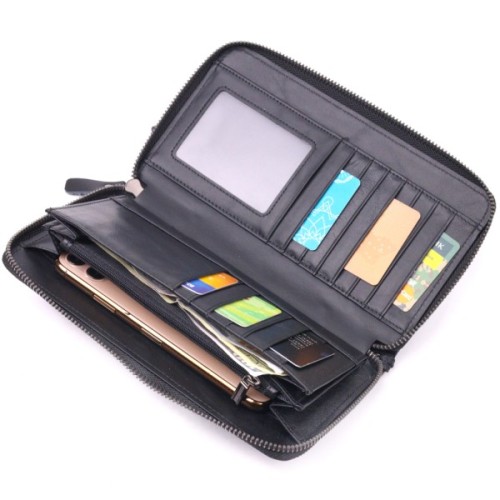 Гаманець Vintage З натуральної шкіри Чорний (21292)