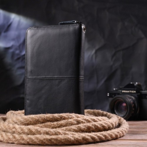 Гаманець Vintage З натуральної шкіри Чорний (21292)