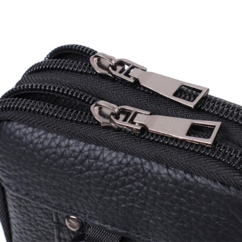 Сумка Vintage На пояс з натуральної шкіри Чорна (22736)