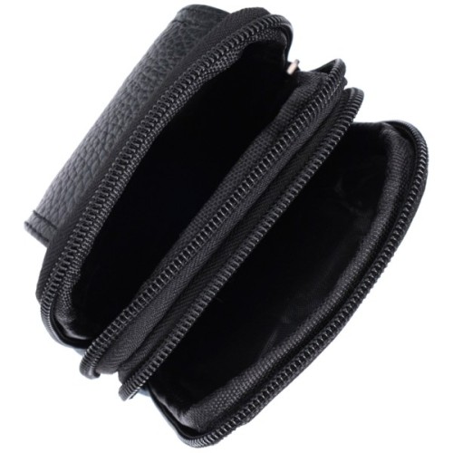 Сумка Vintage На пояс з натуральної шкіри Чорна (22736)