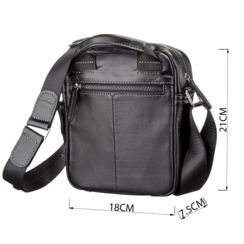 Сумка Shvigel Шкіряна Чорна (11088)