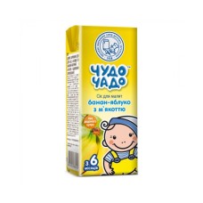 Сік дитячий Чудо-Чадо Бананово-яблучний з м'якоттю 200 мл (4820003688281)