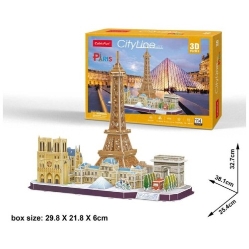 Пазл Cubic Fun City line Paris (MC254h)