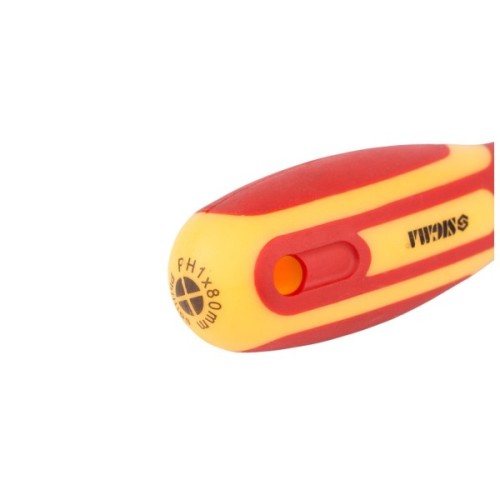 Викрутка Sigma діелектрична хрестова PH1x80мм 1000В CrV (4008141)