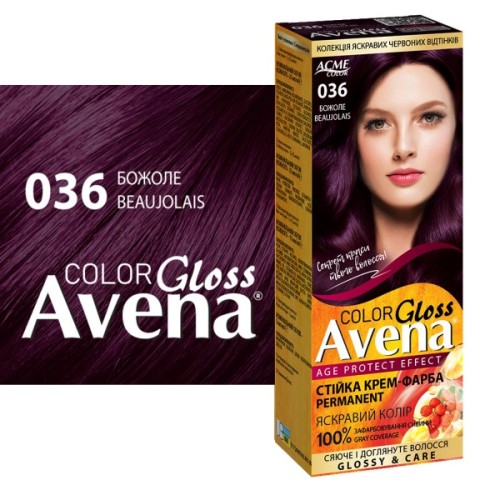 Фарба для волосся Acme Color Avena Gloss Color Стійка 036 - Божоле (4823115502711)