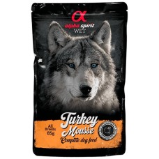 Вологий корм для собак Alpha Spirit старше 1 року з індичкою 85 г (8436586311643)