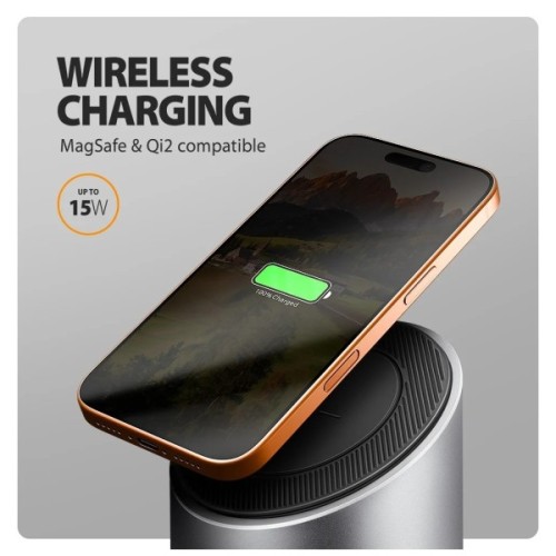 Концентратор AXAGON USB-C 9-in-1 wireless 15W PD100W 0.6m (HMC-WL9)