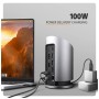 Концентратор AXAGON USB-C 9-in-1 wireless 15W PD100W 0.6m (HMC-WL9)
