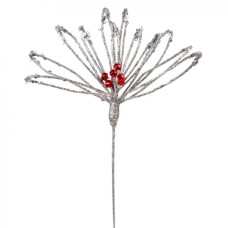 Прикраса декоративна YES! Fun Срібна квітка 60 см (974725)