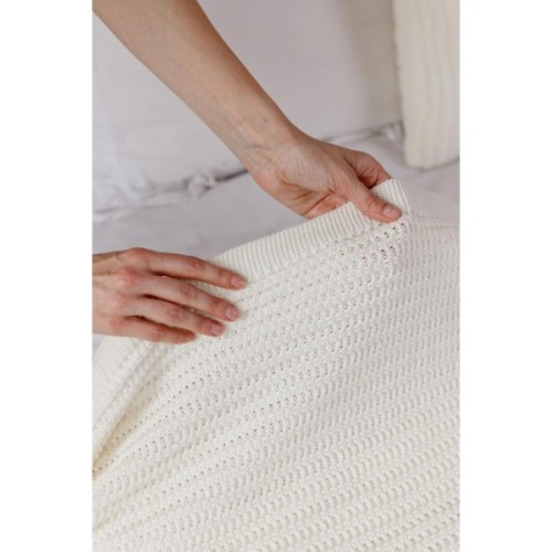 Плед Прованс COTTON молочний 120 х 200 см (039526)