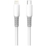 Дата кабель USB-C to Lightning 1.0m PD30W liquid silicone white ColorWay (CW-CBPDCL093-WT)