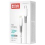 Дата кабель USB-C to Lightning 1.0m PD30W liquid silicone white ColorWay (CW-CBPDCL093-WT)