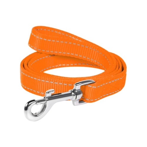 Повідець для собак Dog Extreme з нейлону подвійний Ш 25 мм Д 122 см помаранчевий (42994)