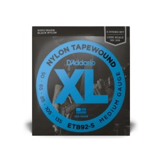 Струни для гітари D'Addario XL Nylon Tapewound 5-String Bass (50-135) (ETB92-5)