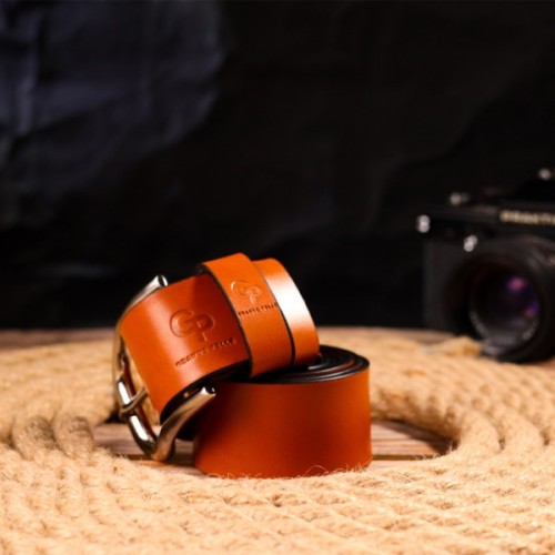 Ремінь Grande Pelle З натуральної шкіри Рудий (21472)