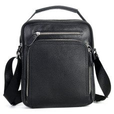 Сумка Vintage Месенджер шкіряна Чорна (20247)