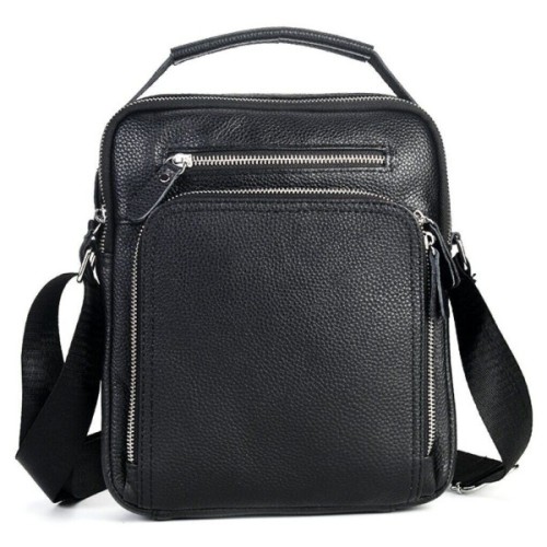 Сумка Vintage Месенджер шкіряна Чорна (20247)