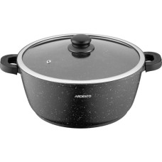 Каструля Ardesto Gemini Anzio скляна кришка 28 см 6,4 л чорна (AR2426GE)