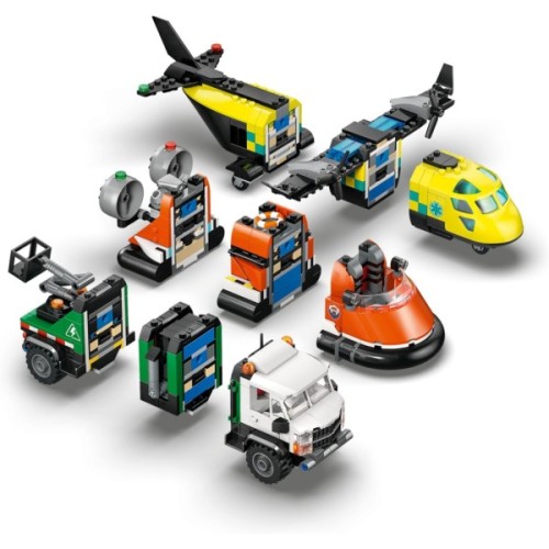 Конструктор LEGO City Ремікс літака, вантажівки та судна на повітряній подушці (60505-)