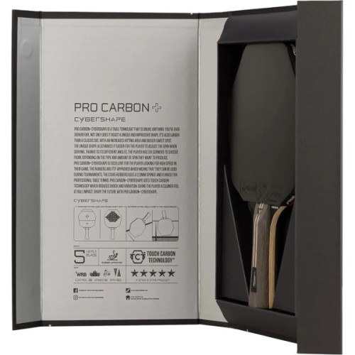 Ракетка для настільного тенісу Stiga Pro Carbon Plus Cybershape 5 Star FL (1215-0401-35) (931184)