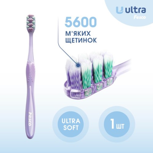 Зубна щітка Fesco Ultra Multi Brush Soft Фіолетова (4820204702106)