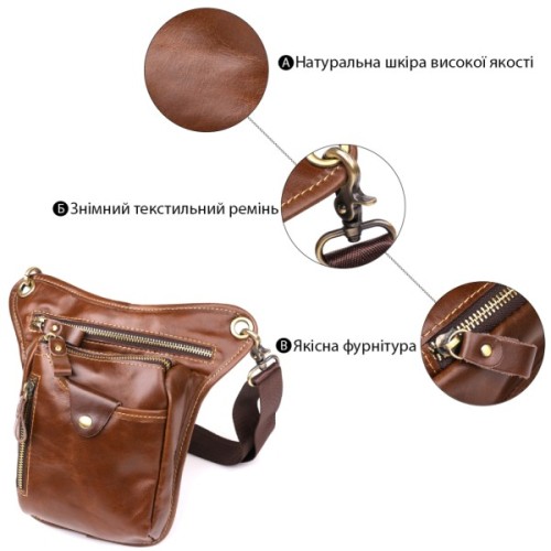 Сумка Vintage Поясна Коричнева (20014)
