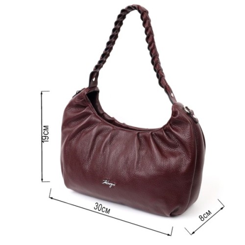 Сумка Karya Шкіряна Бордова (20839)