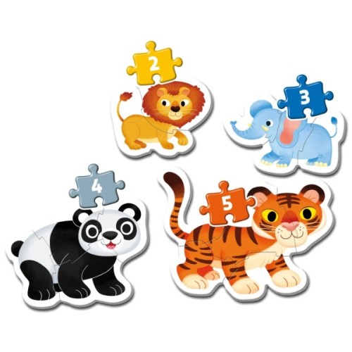 Пазл Clementoni 4 в 1 Wild Animals, серія My First Puzzles (20810)