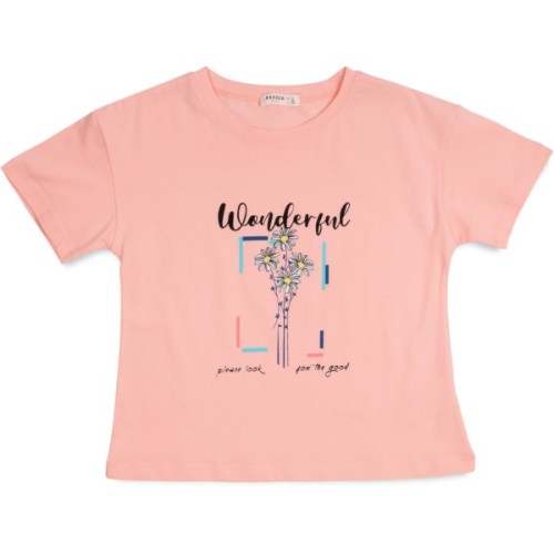 Футболка дитяча Breeze WONDERFUL (19868-134G-peach)