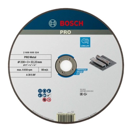 Круг відрізний Bosch Professional, для металу, 180×3×22.23 mm (2.608.603.167)