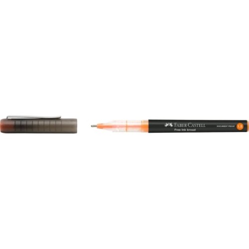 Ролер Faber-Castell Free Ink rollerball, колір чорнила помаранчевий, 1,5 мм, одноразовий (31222)