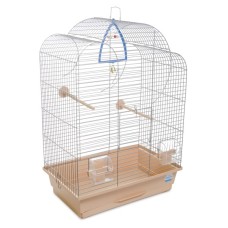 Клітка для птахів Природа "Воля" 44x27x63 см хром/бежева (4823082414857)
