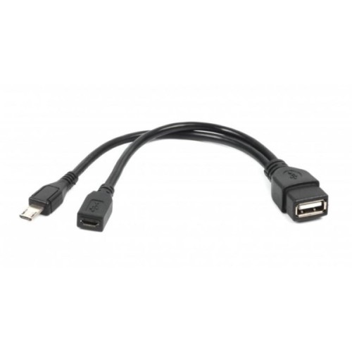 Перехідник OTG USB 2.0 AF to Micro 5P M+F 0.15m Cablexpert (A-OTG-AFBM-04)