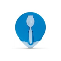 Набір дитячого посуду Baboo тарілочка глибока з кришкою та ложечкою синя (90594)