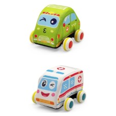 Розвиваюча іграшка Iggy Ziggy М'які машинки 2 шт (3858894675494)