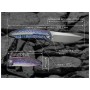 Ніж Weknife Acuminal, Rainbow Titanium, Stonewash (WE23070-4)