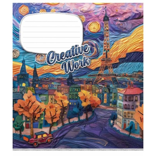 Зошит Школярик Creative work 18 аркушів клітинка (018-3537K)