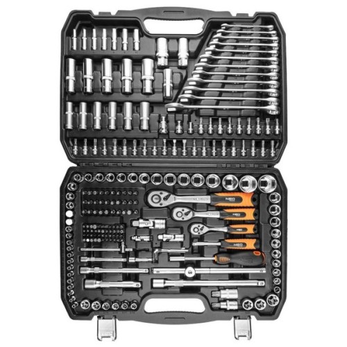 Набір інструментів Neo Tools 1/2", 3/8", 1/4", 216 шт. (10-216)