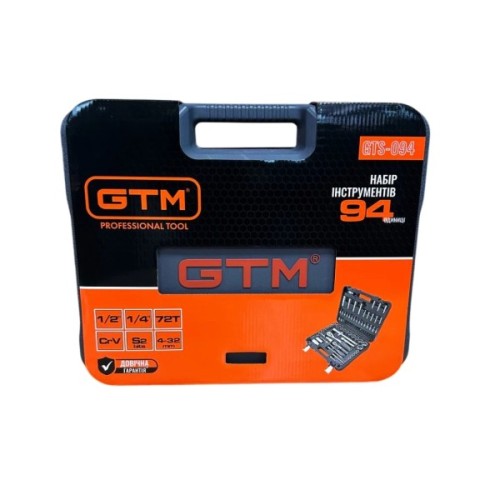 Набір інструментів GTM 94шт. 1/2-1/4" 4-32мм, кейс (GTS-094)