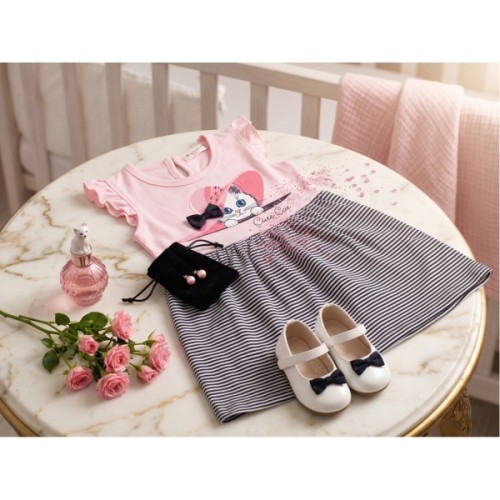 Плаття дитяче Breeze з котиком (13339-104G-pink)