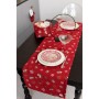 Доріжка на стіл Прованс Дзвіночки на червоному 40 х 140 см (036822)